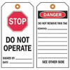 Tag, Inspection, Paper, 7 in H x 4 in W, Black on Yellow, Rectangle, 100 PK  86716