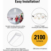 Metalux 2 Ft. 3CCT 2100 Lm. Low Profile LED Wraparound Ceiling Light 2NW20C3R 517287