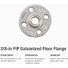 Southland 3-8 In. Galvanized Malleable Iron Floor Flange Fitting 511-602HP 443900