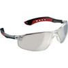 3M Black/Red Frame Flat Temple Safety Glasses with Anti-Scratch Clear Lenses