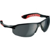 3M Black-Red Frame Flat Temple Safety Glasses with Anti-Scratch Gray Lenses 47011H1-DC 378523