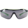 3M Black/Green Frame Brow Guard Safety Glasses with Gray Lenses 47101H1-VDC