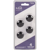 KasaWare 1-3-16 In. Diameter Zinc Diecast Matte Black Cabinet Knob (4-Pack) K778MB-4 234859