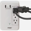 Prime Wire & Cable 6 Power & 2 USB White Rotating Surge Tap USB Charger PBRUSB346S-A 501925
