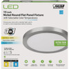 Feit Electric Edge-Lit 15 In. Nickel Round Disc 4-Way LED Flush Mount Light FP15/4WY/NK 556418