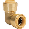 QuickFitting 1/2 In. x 1/2 In. Push-to-Connect Brass 90 Deg Elbow LF813R