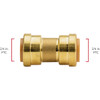 QuickFitting 3-4 In. Push-to-Connect Brass Straight Coupling LF821R 439527