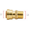 QuickFitting 1-2 In. Push-to-Connect x 1-2 In. MNPT Brass Straight Male Adapter LF812MR 413713