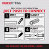 QuickFitting 1-2 In. x 1-2 In. x 1-2 In. Push-to-Connect Brass Tee LF814R 414195