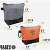 Klein 1-Pocket 8-1-2 In. & 9 In. Stand-Up Zipper Tool Bag (2-Pack) 55470 379949