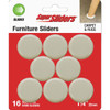 Super Sliders 1-1/4 In. Hard Plastic Furniture Glides (16-Pack) 4701626SL