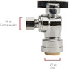 QuickFitting 1-2"x1-4"od Angle Valve LF944AR 420207