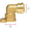QuickFitting 1-2 In. Push-to-Connect x 1-2 In. FNPT Brass 90 Deg Hy-Ear Elbow LF810FHR 424942