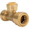 QuickFitting 3-4 In. x 1-2 In. x 1-2 In. Push-to-Connect Brass Reducing Tee LF815R 427206