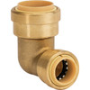 QuickFitting 3-4 In. x 1-2 In. Push-to-Connect Brass 90 Deg Reducing Elbow LF843R 464105
