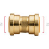 QuickFitting 1 In. Push-to-Connect Brass Straight Coupling LF831R 482044