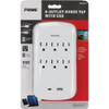 Prime Wire & Cable White 15A 6-Outlet Surge Tap with USB-A & USB-C PBSU072-A 524251
