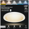 Feit Electric Edge-Lit 15 In. White Round 6-Way LED Flush Mount Light 74212/6WY