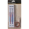 Taylor 2" W x 9" H Plastic Tube Indoor & Outdoor Thermometer 5327 624783