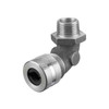 Hubbell Wiring Device-Kellems Liquid Tight Connector,3/8in.,90 deg,Blk NHC1010
