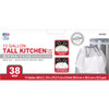 Berry 13 Gal. White Tall Kitchen Drawstring Trash Bags (38-Count) 1942866