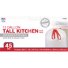 True Value 13 Gal. Drawstring Kitchen Trash Bags (45-Count) 1942869