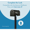 Architectural Mailboxes Edwards Black Post-Mount Mailbox EM160BAM 215436