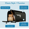 Architectural Mailboxes Edwards Black Post-Mount Mailbox EM160BAM 215436