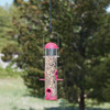 Panacea Multi-Color Plastic Tube Bird Feeder 23925 844759