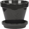 Ceramo 8 In. Black Powder-Coated Saucer PCSABX-8-BL 729836