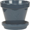 Ceramo 4 In. Slate Blue Powder-Coated Saucer PCSABX-4-SB 745706