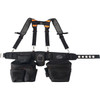 Dead On 2-Pouch Professional Carpenter's Tool Belt with Suspenders HDP400945