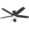Hunter Anisten 52 In. Matte Black Ceiling Fan with LED Light Kit and Pull Chain
