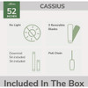 Hunter Cassius 52 In. Matte Nickel Ceiling Fan 59291 546165