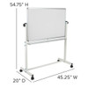 Flash Furniture White Board, 45.25W x 54.75H YU-YCI-001-GG