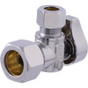 SharkBite 3-8 In. Comp x 1-2 In. Comp Quarter-Turn Compression Angle Stop Valve 10738H 422341