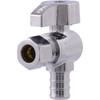 SharkBite 3/8 In. Comp x 1/2 In. PEX Quarter-Turn Crimp PEX Angle Stop Valve