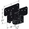 Simpson Strong-Tie Outdoor Accents ZMAX 4 In. x 4 In. Black Adjustable Post Cap AC4PC 116642