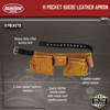 Bucket Boss 11-Pocket Suede Leather Apron 55149 391425