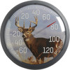Taylor 13.25 In. Indoor/Outdoor Round Dial White Tail Deer Thermometer 6769