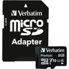 Verbatim Class 10 8GB MicroSDHC Card with Adapter VTM44081
