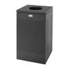 SILHOUETTE 20 gal Square Trash Can, Textured Black, None, Steel, 18 3/4 in