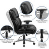 Hercules Office Chair, Black Back, 30 in W 34" L 48" H, Adjustable Padded  GO-2149-LEA-GG