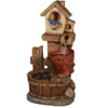 Best Garden 13.5 In. W. x 26.5 In. H. x 10.5 In. L. Polyresin Birdhouse Fountain WXF03776 802057
