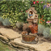 Best Garden 13.5 In. W. x 26.5 In. H. x 10.5 In. L. Polyresin Birdhouse Fountain WXF03776 802057