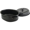 GraniteWare 18 In. Black Covered Oval Roaster Pan 319792 615123