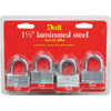 Do it 1-1-2 In. Warded Steel Keyed Padlocks (4-Pack) 8596QDIB 214663