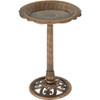 Best Garden Antique Bronze Flower Pedestal Bird Bath B014-B