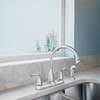 Moen Bexley 2-Handle Lever Kitchen Faucet with Side Spray, Chrome 87403 405209