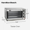 Hamilton Beach Toaster Oven 31401J 689024